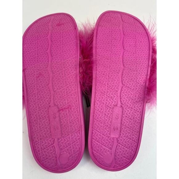 I.N.C. Bright Pink Fuzzy Slip Ons Size Small - Picture 5 of 5